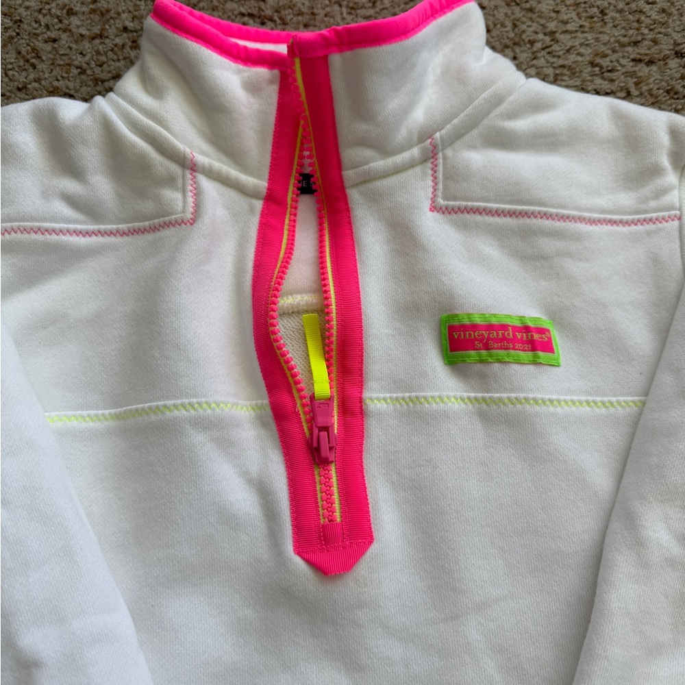 Vineyard Vines Women’s St. Barths Shep Quarter Zip Sweatshirt- Small